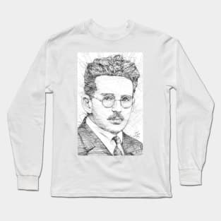 WALTER BENJAMIN pencil portrait .2 Long Sleeve T-Shirt